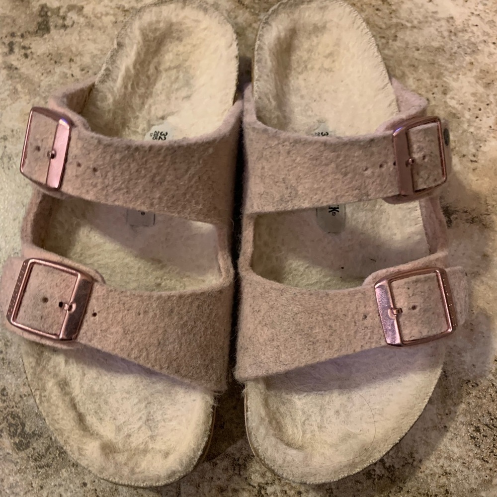Birkenstock - Arizona Shearling Rose kids size EUR 32 U S size 13.5